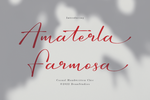 Amaterla Farmosa: Your Casual Handwritten Chic Font