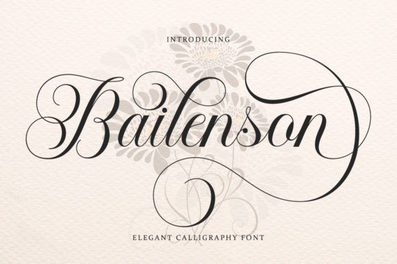 Bailenson Font: An Elegant Calligraphic Typeface