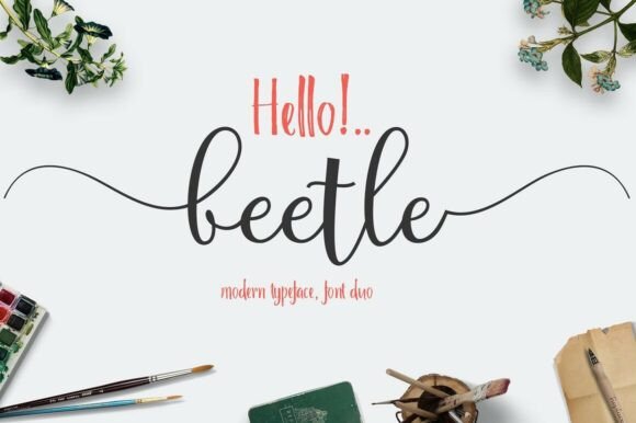 Beetle Duo Font: Whimsical Elegance for Modern Design