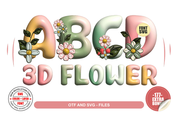 Bloom Creatively with 3D Flower Font