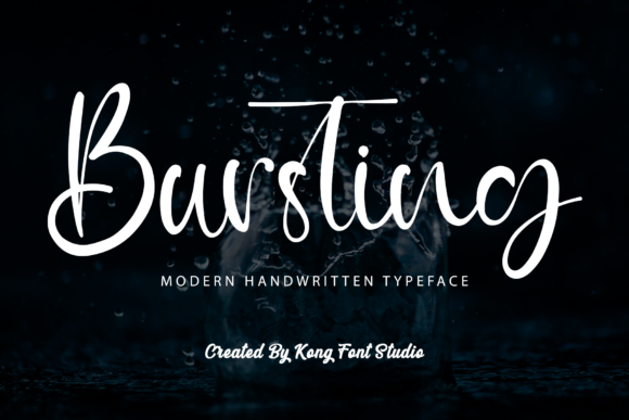 Bursting Font: A Playful Handwritten Script for Designers