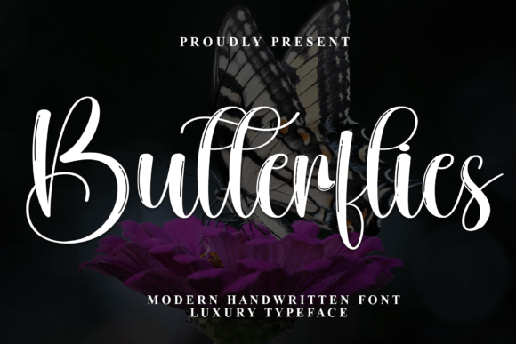 Butterflies Font: Elegant Script for Creative Projects