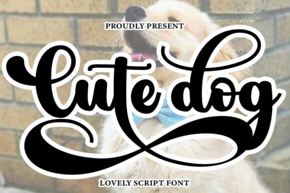 Cute Dog Font: Soft Elegance for Your Designs