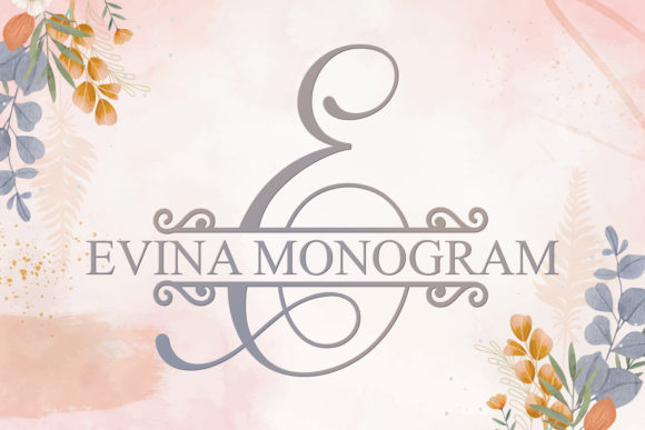 Evina Monogram Font: Dainty, Unique & Perfect for Love Letters