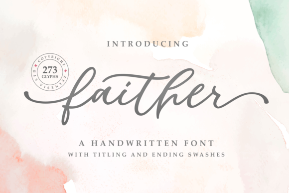 Faither Font: Elegant Handwritten Script for Creative Projects