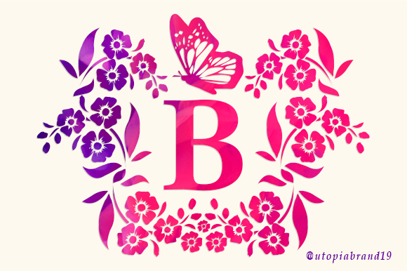 Flower Butterfly Monogram Font: A Stunning Decorative Typeface