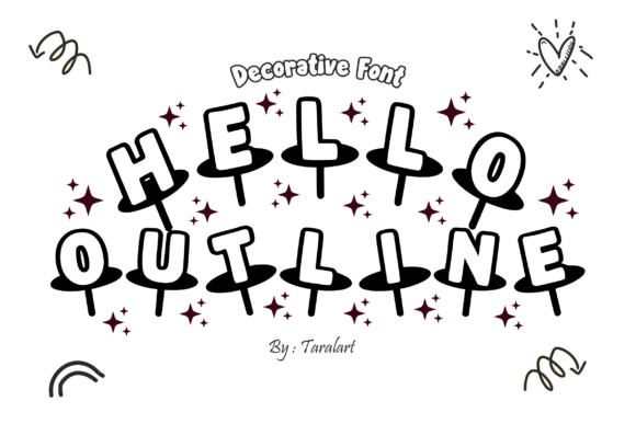 Hello Outline Font: A Whimsical Typeface for Playful Designs