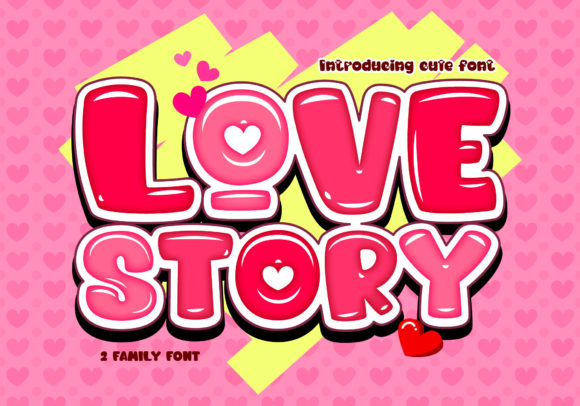 Love Story Font: A Bubbly Typeface for Playful Designs
