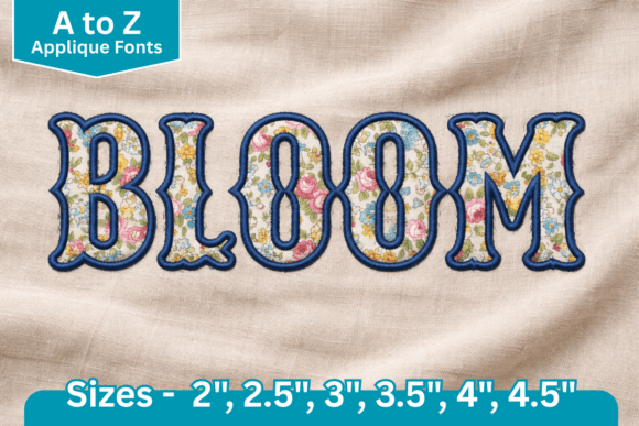 Satin Line Edge Applique Font: A Bold, Handmade Touch