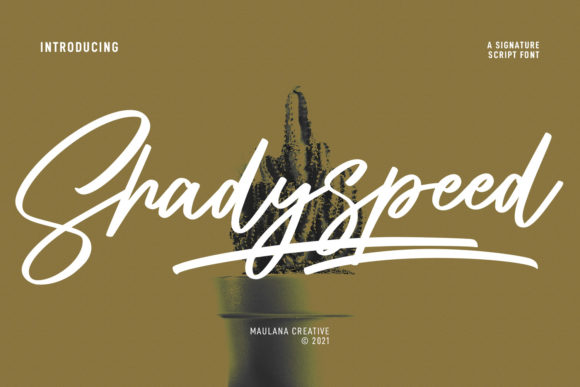 Shadyspeed Script Font: A Signature Typeface for Modern Designs