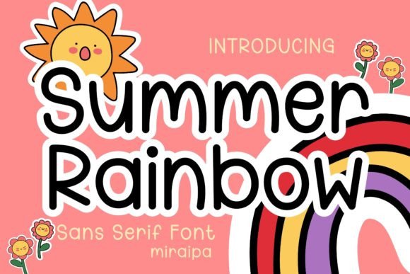 Summer Rainbow Font: A Cheerful Handwritten Typeface for Creative Projects