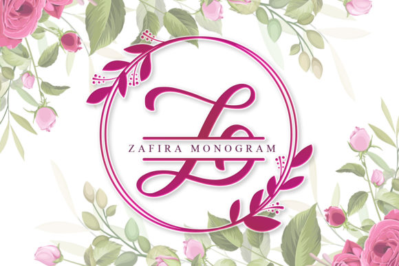 Zafira Monogram Font: Elegant Design for Creative Projects